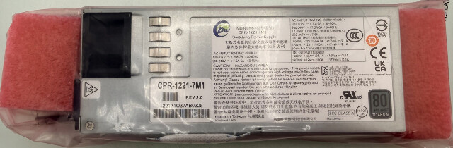 COMPUWARE CPR-1221-7M1 OEM FITTED 1U 1200W 80+ TITANIUM SWITCHING POWER SUPPLY