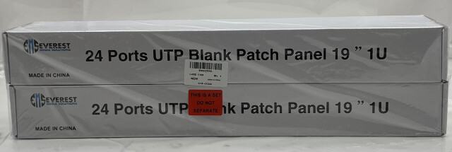 4 PACK EVEREST 24-PORT BLANK PATCH PANEL 19" 1U RACK MOUNT KEYSTONE