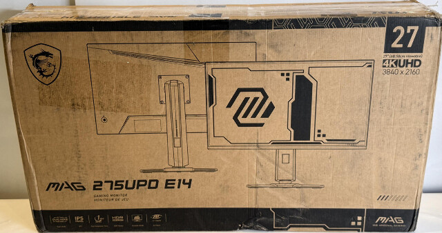 MSI MAG 275UPD E14 27" 4K ULTRA HD 3840X2160 144HZ IPS GAMING MONITOR