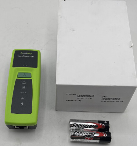 NETALLY LSPRNTR-300 LS-300 POCKET-SIZED LINKSPRINTER NETWORK TESTER W/ BATTERIES