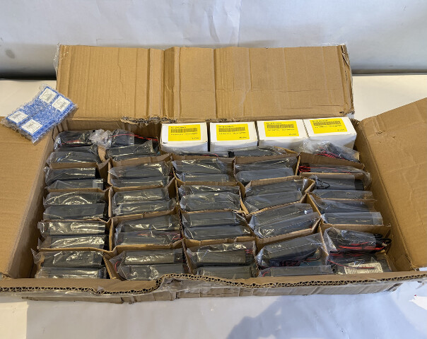 LOT OF 44 PAYRANGE BLUKEY PRO 12CD LAUNDRY RELAY MODULES WITH POWER ADAPTERS