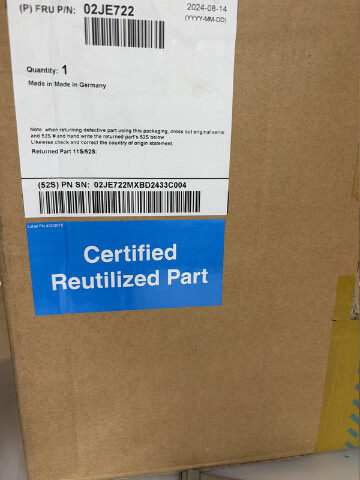 IBM 02JE722 GEN2 PICKER ASSEMBLY ACCESSOR FOR 3555-L3A TS4300 TAPE LIBRARY