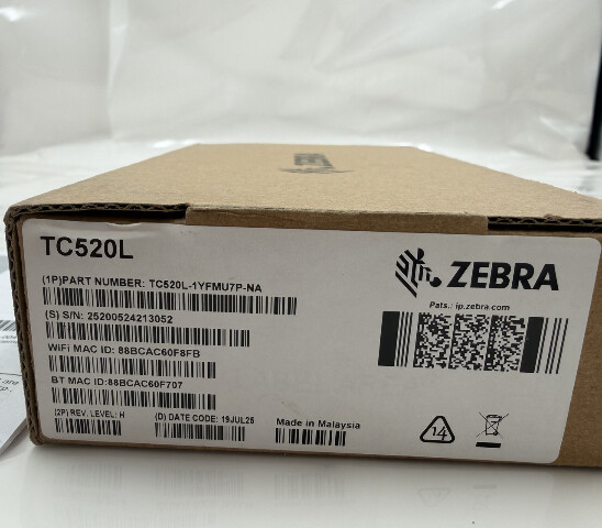 ZEBRA TC520L HANDHELD MOBILE TOUCH COMPUTER BARCODE SCANNER WITH BATTERY