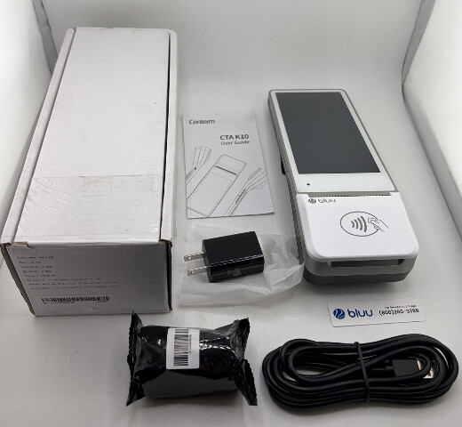 CENTERM BLUU CTA K10 ANDROID POS TERMINAL CARD TAP WHITE NEW