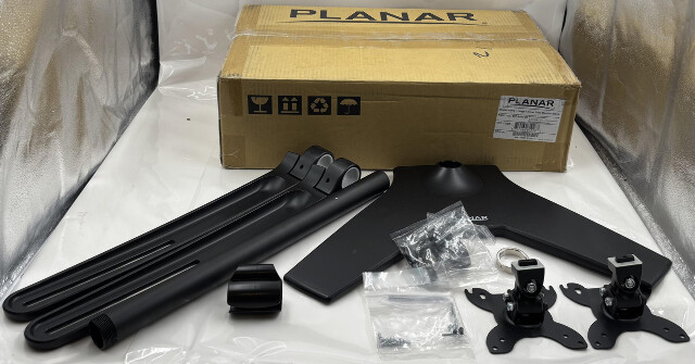 PLANAR B9ZM072 LARGE DUAL MONITOR STAND BLACK MONITOR MOUNT