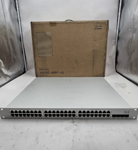 CISCO MS150-48FP-4X MERAKI 48 PORTS MANAGED RACK-MOUNTABLE ETHERNET SWITCH