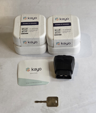 LOT OF 4 KAYO OBDLTEA1 BUSINESS FLEET 4G LTE AND 5G GPS TRACKERS FOR VEHICLES