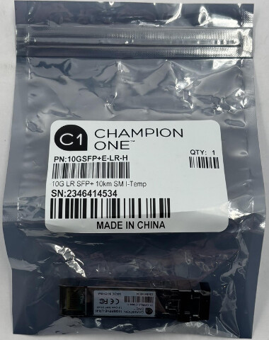 CHAMPION ONE 10GSFP+E-LR-H BASE-LR 10GB SMF SFP+ 1310 NM TRANSCEIVER