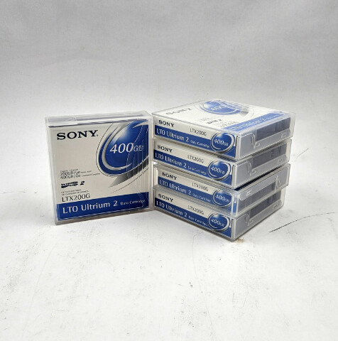 LOT OF 5 SONY LTX200G LTO 200/400GB ULTRIUM 2 DATA TAPE CARTRIDGES