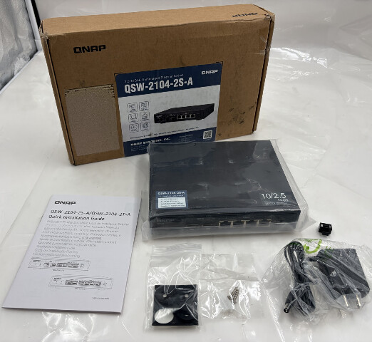 QNAP QSW-2104-2S-A UNMANAGED 6-PORT ETHERNET NETWORK SWITCH W POWER ADAPTER