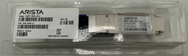 ARISTA QSFP-100G-LRL4 XVR-10081-21 SING MODE 1310NM 100G QSFP TRANSCEIVER MODULE