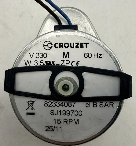 CROUZET 82334087 SJ199700 230V 15 RPM 60HZ STIRRER CONTROL MOTOR