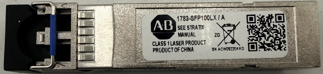 ALLEN BRADLEY 1783-SFP100LX STRATIX 100M FIBER OPTIC SFP TRANSCEIVER MODULE
