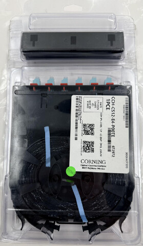 CORNING CCH-CS12-E4-P00TE 672972 LC DUPLEX OM3 12F PIGTAIL SPLICE CASSETTE