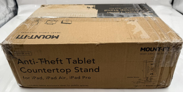 MOUNT-IT! MI-3771W_G10 WHITE ANTI-THEFT TABLET COUNTERTOP STAND FOR IPAD/AIR/PRO