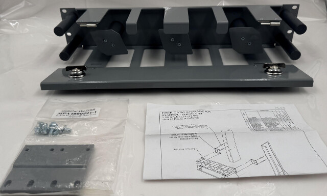 MORENG QW1305 2 RACK UNIT HORIZONTAL FIBER OPTIC SLACK STORAGE PANEL KIT