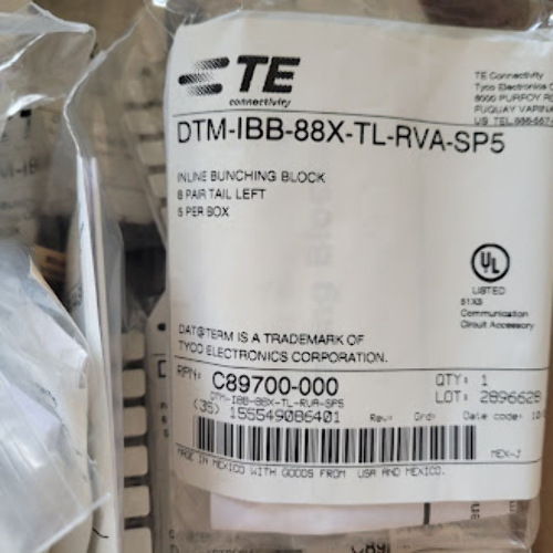CASE of 28 - TE CONNECTIVITY DTM-IBB-88X-TL-RVA-SP5 BUNCHING BLOCK