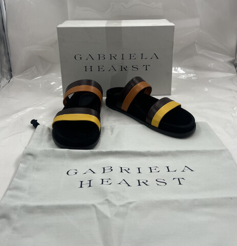 GABRIELA HEARST LOW STRIKER SANDAL BURNT SIENNA 2268633 SG001 SIZE 9/9.5 WOMENS EU 40
