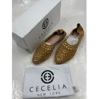 CECELIA NEW YORK WOMENS SAND MICRO STUD MOCCASIN MOJITO SZ 6.5