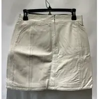 BB DAKOTA GENUINE LEATHER MINI SKIRT WOMENS 6 LIGHT TAN BJ409417