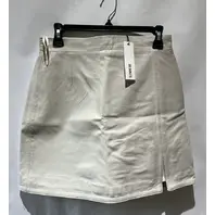 BB DAKOTA GENUINE LEATHER MINI SKIRT WOMENS 6 LIGHT TAN BJ409417