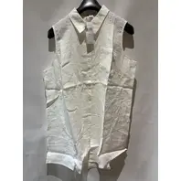 COLDWATER CREEK SLEEVELESS LINEN DUSTER WHITE WMS XL 16044