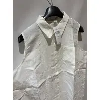 COLDWATER CREEK SLEEVELESS LINEN DUSTER WHITE WMS XL 16044
