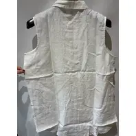 COLDWATER CREEK SLEEVELESS LINEN DUSTER WHITE WMS XL 16044