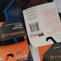 LOT OF 4 PAIRS - MERRELL MEMF17E002-01 UNISEX TRAIL GLOVE SOCKS  MULTI COLOR SIZE M/L