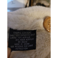 GALLERY TAN LEATHER COAT WOMENS MEDIUM