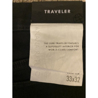 BANANA REPUBLIC SLIM FIT TRAVELER MENS 33X32 BLACK MID RISE JEANS
