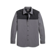 HARLEY DAVIDSON MENS COLORBLOCK GREY SHIRT  MED 96202-21VM
