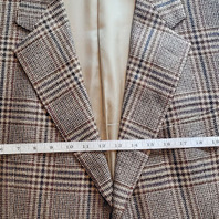 ERMENEGILDO ZEGNA TAN PLAID MENS BLAZER 114290 US MENS SIZE 48 EURO 58