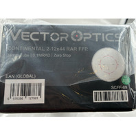 VECTOR OPTICS CONTINENTAL 2-12X44 FFP RIFLE SCOPE SCFF-69 34MM RAR RETICLE