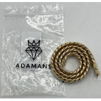 ADAMANS 18K GOLD PLATED 10MM CUBAN CHAIN 316L STAINLESS STEEL 20" CLASP