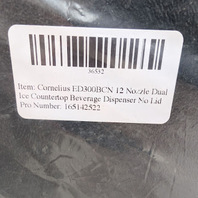 CORNELIUS ED300BCN 12 NOZZLE DUAL ICE COUNTERTOP BEVERAGE DISPENSER 621055297