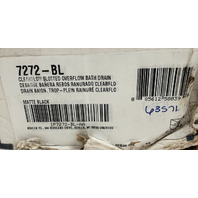 KOHLER 7272-BL MATTE BLACK CLEARFLO SLOTTED OVERFLOW BATH DRAIN