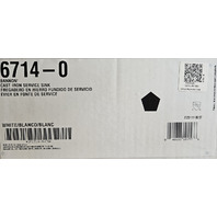 KOHLER 6714-0 BANNON 22-1/4" CAST IRON WALL-MOUNT SERVICE SINK WHITE