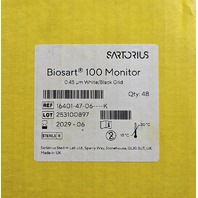 QTY 48 SARTORIOUS 16401-47-06-K BIOSART 100 MONITOR 0.45UM 100ML WHITE/BLACK GRID