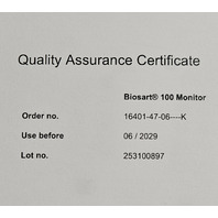 QTY 48 SARTORIOUS 16401-47-06-K BIOSART 100 MONITOR 0.45UM 100ML WHITE/BLACK GRID