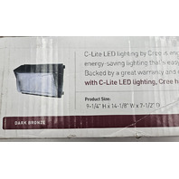 C-LITE LED WALL PACK  3200L 33W 100W PSMH C-WP-A-TRAD-3L-40K-DB