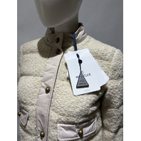 MONCLER WOMEN'S BLANDY GIUBBOTTO CROPPED BOUCLE DOWN JACKET SIZE 0 XS X SMALL