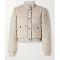 MONCLER WOMEN'S BLANDY GIUBBOTTO CROPPED BOUCLE DOWN JACKET SIZE 0 XS X SMALL