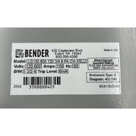 BENDER LG-100-600-120-3/4-6-PA-CH-XSLU GROUND FAULT MONITOR 100A 120-600V