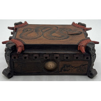 JESSE BORN OFFICIAL RATTLER'S TAIL PUZZLE BOX #143/300 WITH CERTIFICATE