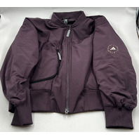 ADIDAS BY STELLA MCCARTNEY WOVEN BOMBER JACKET IN MINERAL RED SIZE S IW9891 