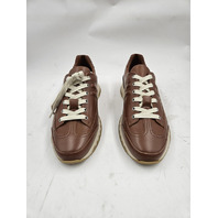 HERM&Egrave;S H191395ZH20440 TRAIL CALF SKIN SNEAKERS GOLD / BROWN US 11 EU 44