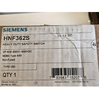 SIEMENS HNF362S NON FUSIBLE HEAVY DUTY SAFETY SWITCH 3P 60A 600V NEMA 4/4X