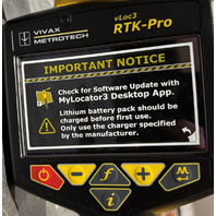 VIVAX METROTECH VLOC3 RTK-PRO RECIEVER VX2261 KIT W/LOC3-10TX CHARGER VX219-02