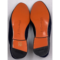 SANTONI CARLOS-P-EAAU60 BLUE MENS US10.5 UK9.5 SUEDE LOAFERS MCNC18837SA4SEAAU60